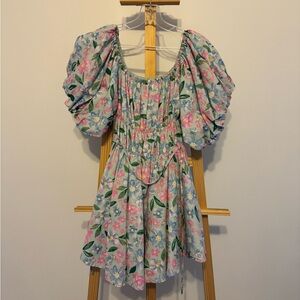 Altar'd State Light Blue and Pink Floral Dress